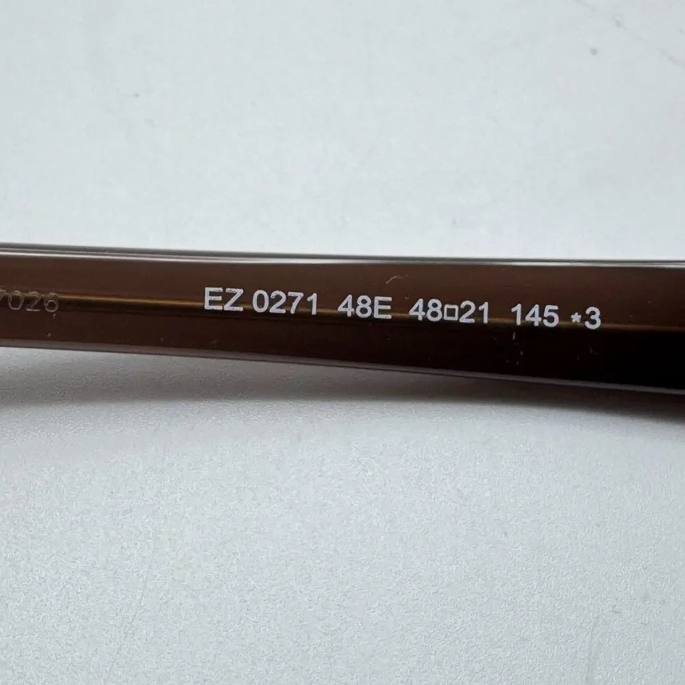 Ermenegildo Zegna Sunglasses EZ0271 48E Shiny Dark Brown Frame Brown Lens 48mm